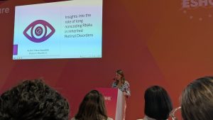 Maria during the best poster session at ESGH Milan